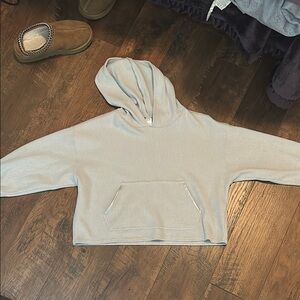 Light Gray Cropped Hoodie
